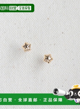 1h可退 日本直邮cui-cui K18YG 黄金立体星形耳钉 300419cuicui