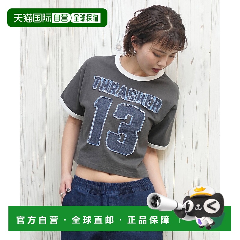1h可退 日本直邮THRASHER 女士运动风格号码印花T恤 252TH2ST032