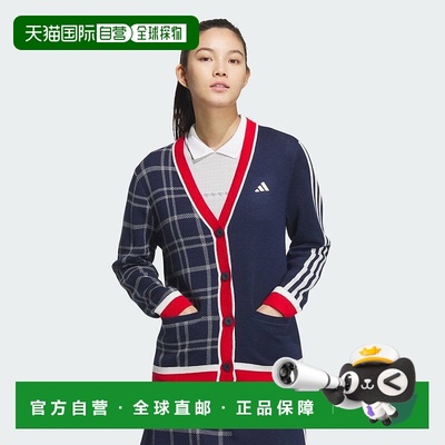 日本直邮Asymmetry Pattern 不对称图案三条纹针织开衫