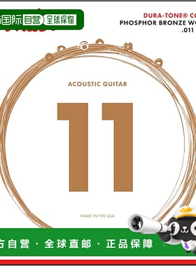 【日本直邮】Fender Dura Tone民谣吉他涂层弦 磷青铜11-52 860CL