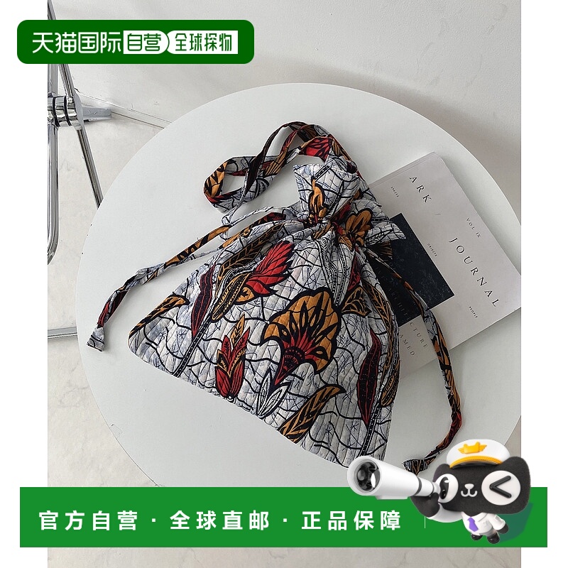 1h可退 日本直邮AS KNOW AS plus 印花棉质女士束口袋 ZT8567