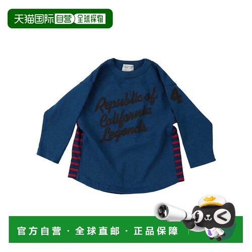 日本直邮牛仔丹加里 DENIM DUNGAREE REPUBLIC 长袖T恤 海军蓝