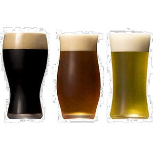 【日本直邮】Aderia阿德利亚 啤酒杯 透明 3个组 洗碗机可 日本制