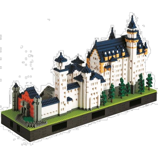 【日本直邮】Kawada拼插积木新天鹅堡城堡豪华版NAN-NB009小颗粒