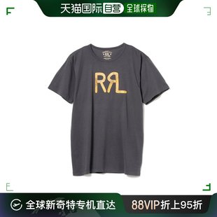 Navy色 Logo印花T恤 男士 RRL 高品质 简约设计 日本直邮Double