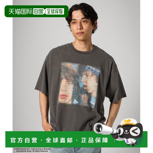 日本直邮THE ROLLING STONES 男士 纯棉复古印花T恤 1054729上衣