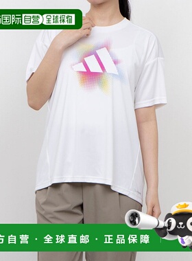 日本直邮 W 渐变 SL 女士半袖机能 T 恤 AP KA1027 [白色]运动