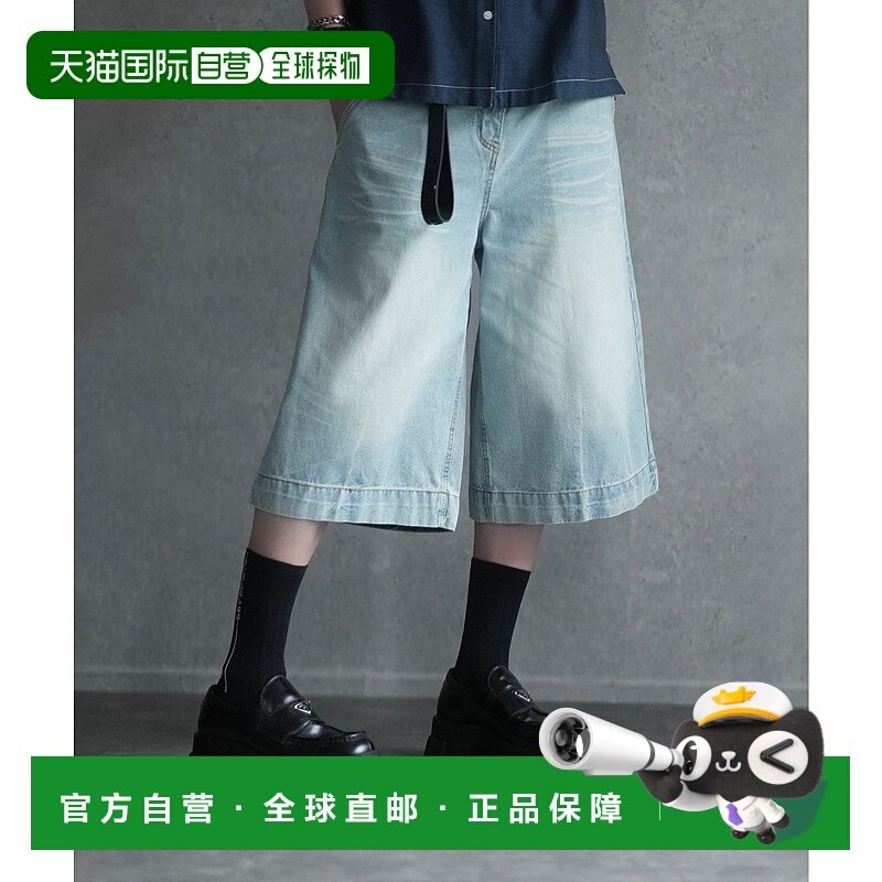 1h可退 日本直邮DOOPZ男装宽松丹宁短裤 水洗做旧设计 DPIZI25200,男装,牛仔裤,淘宝优惠券,粉丝福利购,淘宝优惠卷