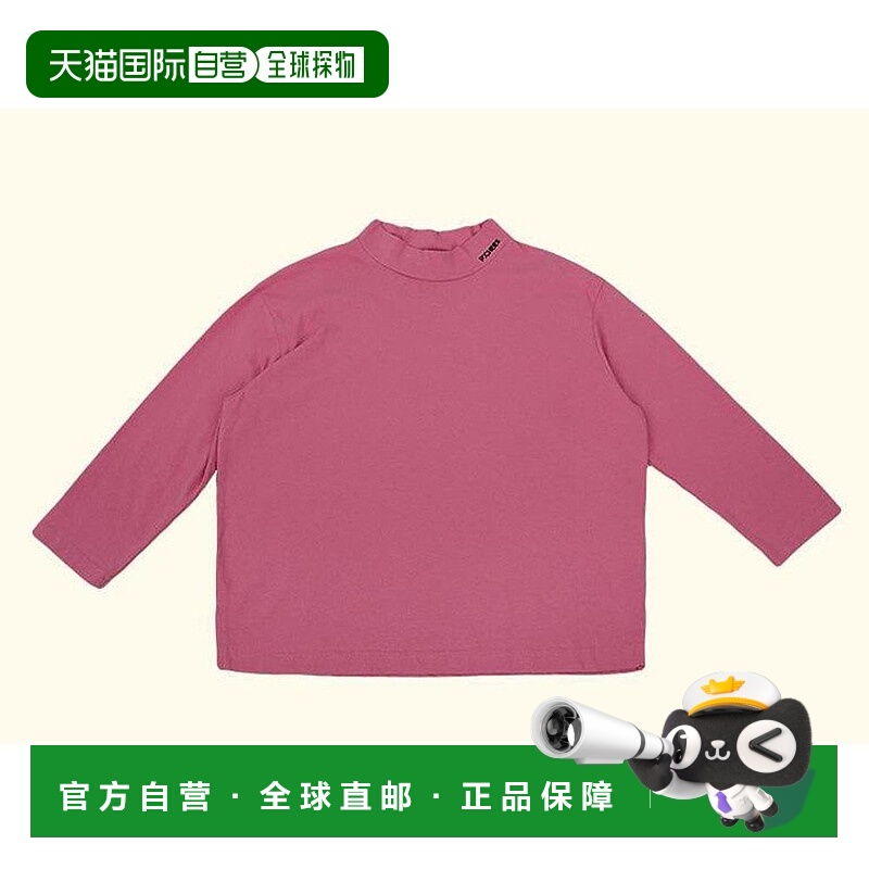 1h可退 日本直邮P:chees 儿童 单点logo 高领长袖T恤 侧开衩设计