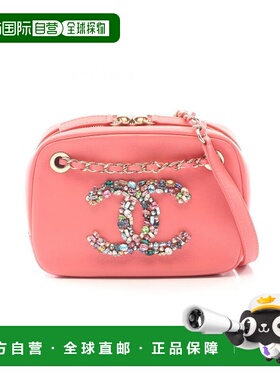 日本直邮中古Chanel香奈儿女包A级95新camera bag相机包羊皮单肩