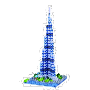 【日本直邮】河田 Nanoblock 阿拉伯联合酋长国 哈利法塔 NBH122