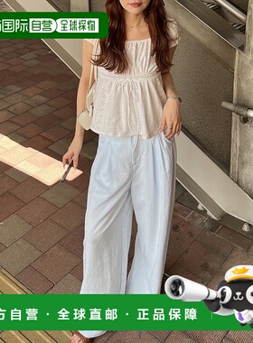 日本直邮GeeRA 高腰休闲裤 R04609EW018461上衣西装裤阔腿裤