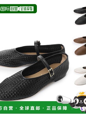 日本直邮PASCUCCI 女士玛丽珍芭蕾平底鞋1141 纳帕象牙色 C735 皮