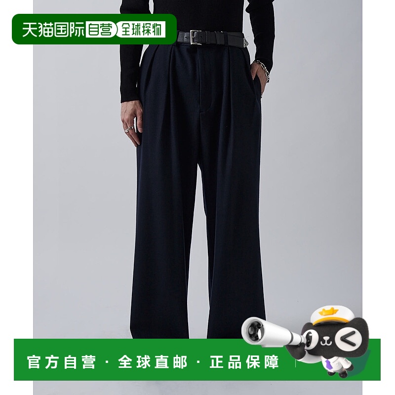 1h可退 日本直邮Lui's男装宽松褶皱长裤 柔软混纺冬季休闲西裤 LU