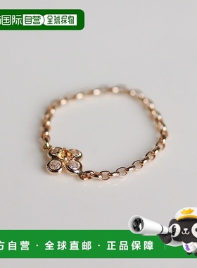 1h可退 日本直邮cui-cui 柠檬晶 花卉链条戒指 单只 K10YG 11号 7