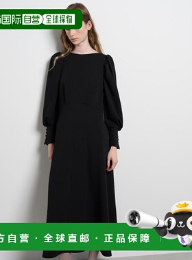 1h可退 日本直邮LANVIN en Bleu 女装 泡泡袖褶裥修身显瘦连衣裙