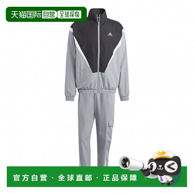 日本直邮adidas 男士防风上下套装运动服 无帽运动套装[IJ6072]