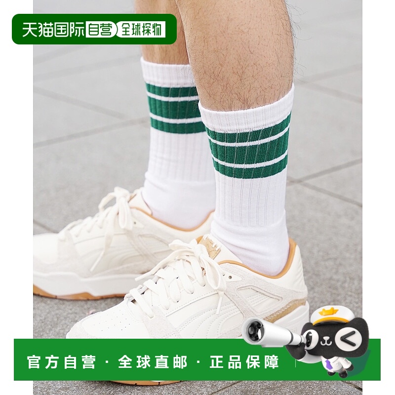 1h可退 日本直邮UNITED ATHLE 男女基础款长筒条纹袜 11624FW/☆,