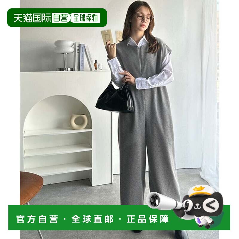 日本直邮Classical Elf 连体裤 仿羊毛半拉链可叠穿 炭灰色