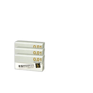 日本直邮sagami相模001薄避孕套幸福0.01大号10个/盒*3盒非乳胶