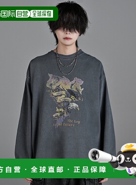 1h可退 日本直邮ADRER 男女同款复古风格宽松长袖T恤 ADRls715