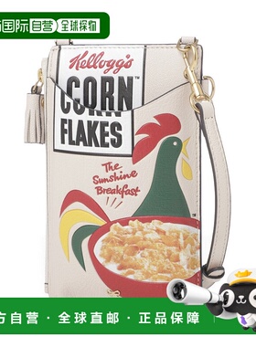 日本直邮Anya Hindmarch Cornflakes 拉链手机袋米色女士179737粉