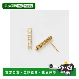 日本直邮日潮 agete 阿卡朵K18YG钻石耳钉黄色 均码