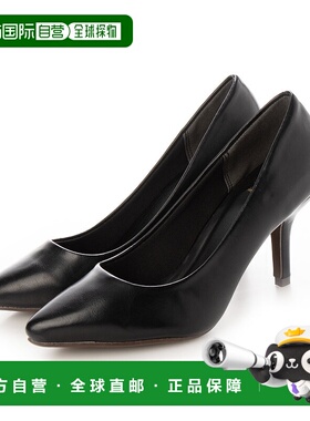 【日本直邮】Menuemenue8cm高跟鞋高跟鞋（黑色光滑）浅口女鞋
