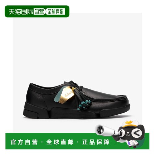日本直邮Clarks 男士 休闲板鞋Trigenic2 Lo 黑色真皮 26187356