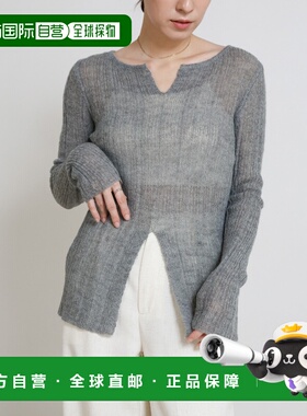 1h可退 日本直邮select MOCA 女装 宽松半透明镂空针织衫 中缝设