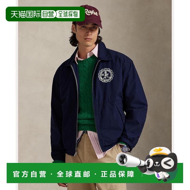 1h可退 日本直邮Polo Ralph Lauren男装全棉宽松半拉链夹克 胸前
