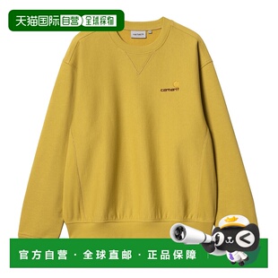 Sweat 日本直邮Carhartt Script American 宽松圆领刺绣徽标 WIP