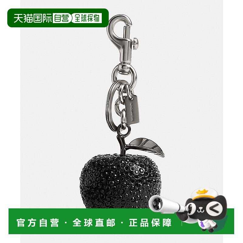 日本直邮COACH Small Crystal Apple Bag Charm