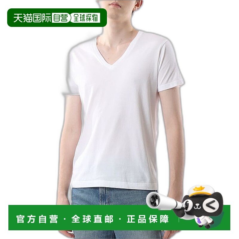 1h可退 日本直邮HANES 男士纯棉JFV领T恤 H5355 010纯棉高档百搭