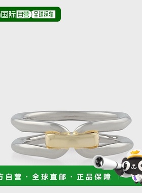 1h可退 日本直邮Paul Smith 男士银金对比双线戒指 150912 200