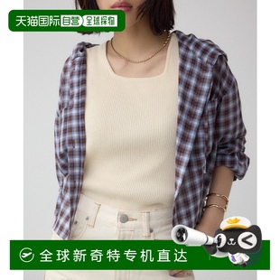 透感条纹连帽衬衫 MOUSSY 女装 over 时尚 日本直邮AZUL 1h可退