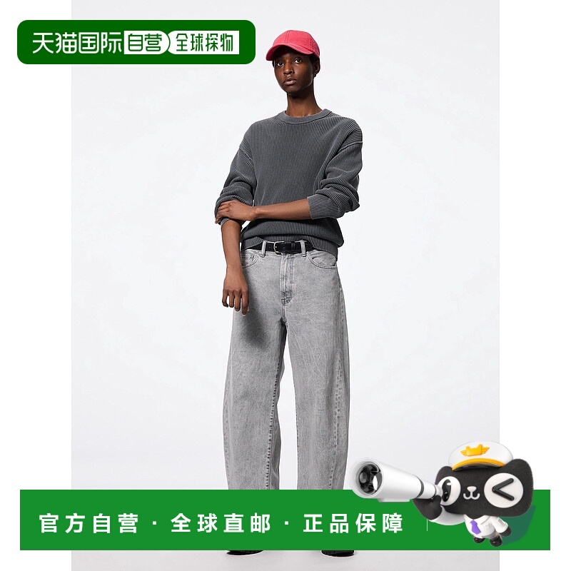 日潮跑腿GU极优 筒形牛仔裤标准长度69.5-73.5cm 02 LIGHT GRAY M