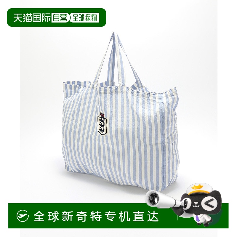 1h可退 日本直邮R&D.M.Co 男女同款 亚麻混纺 手球条纹托特包 轻