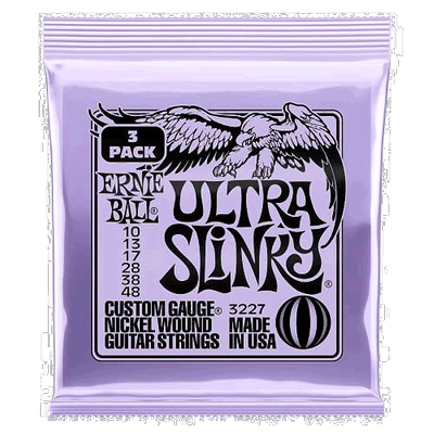 【日本直邮】厄尼鲍尔 电吉他弦  3227 (10-48) ULTRA SLINKY 3套