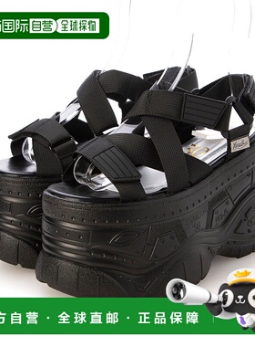 日本直邮YOSUKE 厚底胶带扣凉鞋 [2601178 YO729BW020883] 黑色