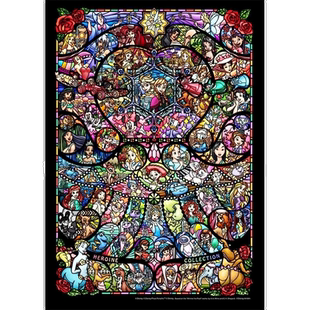 【日本直邮】266片拼图士尼/皮克斯角色大集合彩色玻璃18.2x25.7c