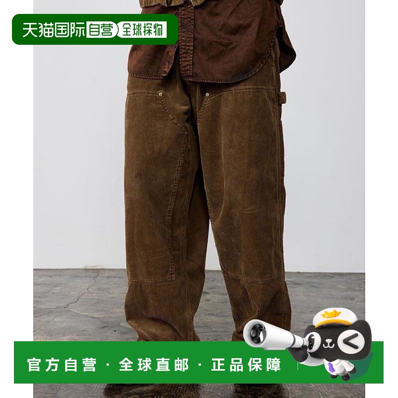 1h可退 日本直邮BEAMS 双N 灯芯绒工装裤运动双膝裤休闲裤阔腿裤