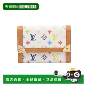 日本直邮中古LV路易威登女B级9新Porte Monnaie帆布零钱包浅褐色