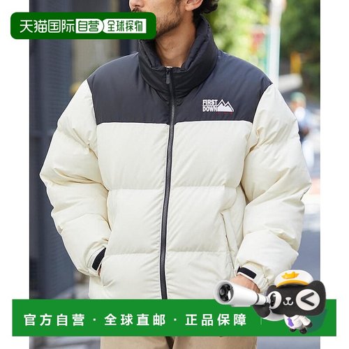 1h可退 日本直邮FIRST DOWN男装宽松短款羽绒服 90%鸭绒 700FP高