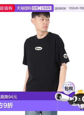 日本直邮Wilson 男士半袖棒球 T 恤 BK/BL WB6029405