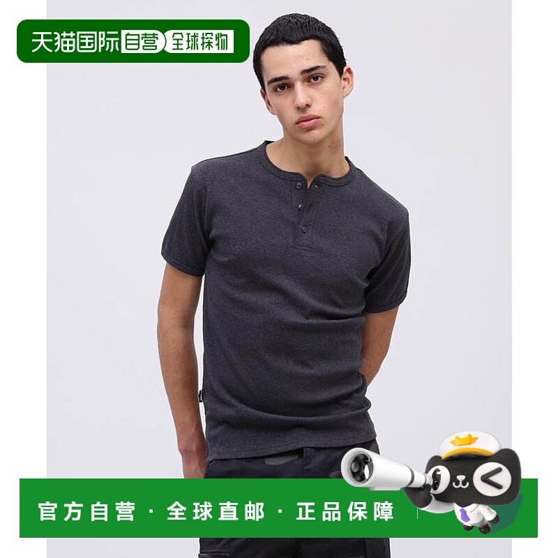 日本直邮AVIREX DAILY RIB S/S HENLEY NECK T-SHIRT 短袖T恤 [AV