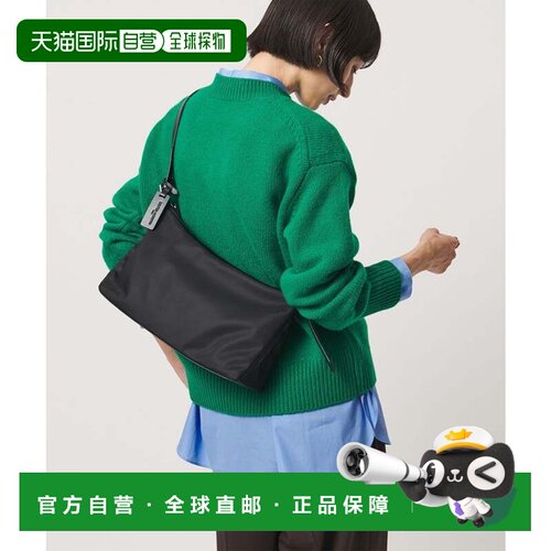 日本直邮UNITED ARROWS green label relaxing 黑色尼龙中号单肩