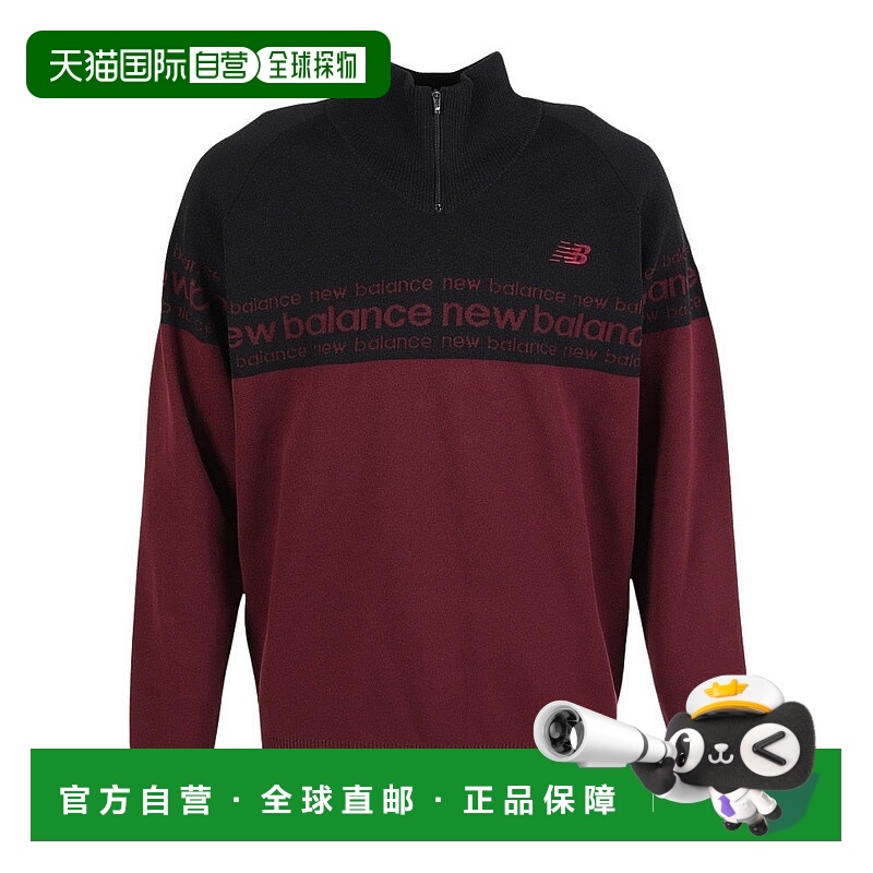日本直邮New Balance 男士高尔夫半拉链针织立领套头衫 [01252700