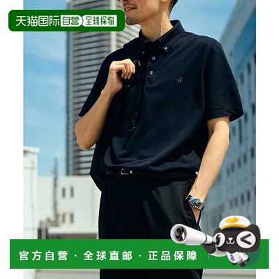 日本直邮SHIPS 吸水速干UV防护Drymix款logo纽扣开衫POLO衬衫 [SH