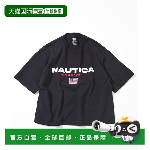日本直邮NAUTICA 男装 美产全棉重磅宽松圆领印花T恤 10262075002